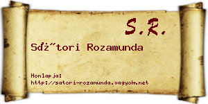 Sátori Rozamunda névjegykártya